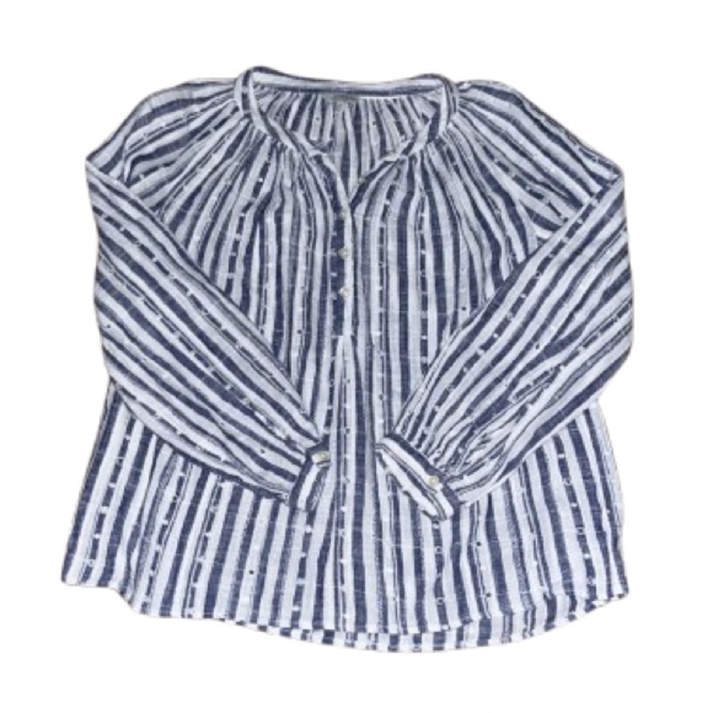 Lucky Brand striped poet blouse NWOT size M - Picture 5 of 11